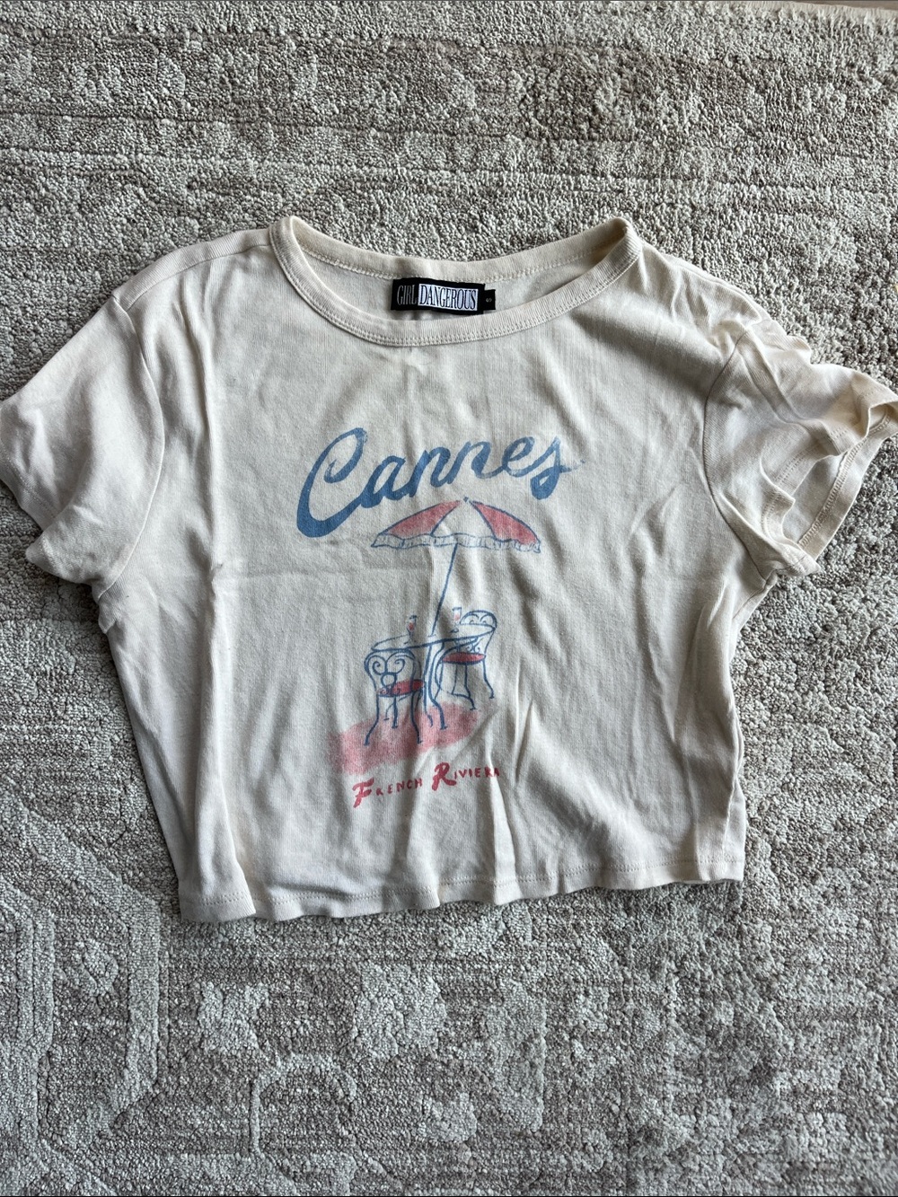 Cannes cropped tee French Riviera by girl dangerous